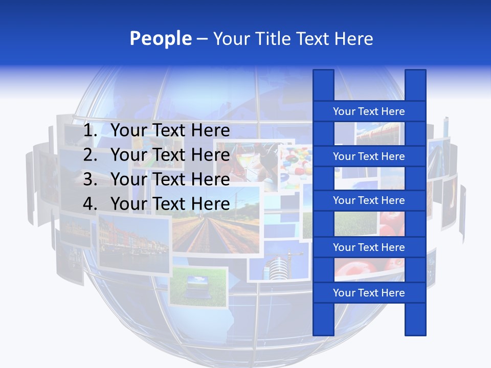 Isolated Earth Television PowerPoint Template