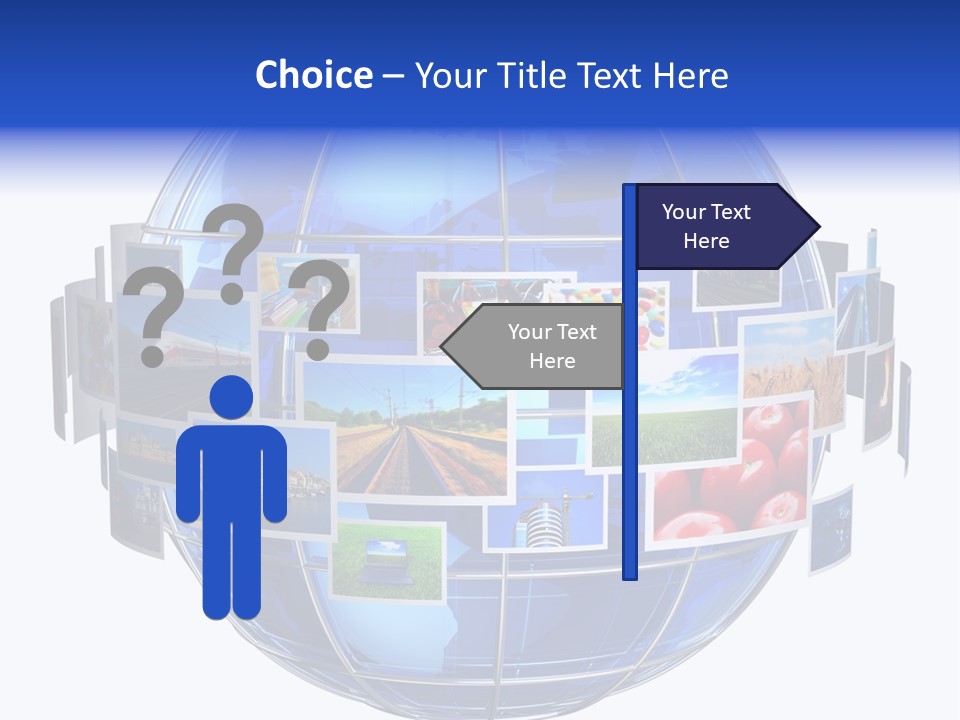 Isolated Earth Television PowerPoint Template