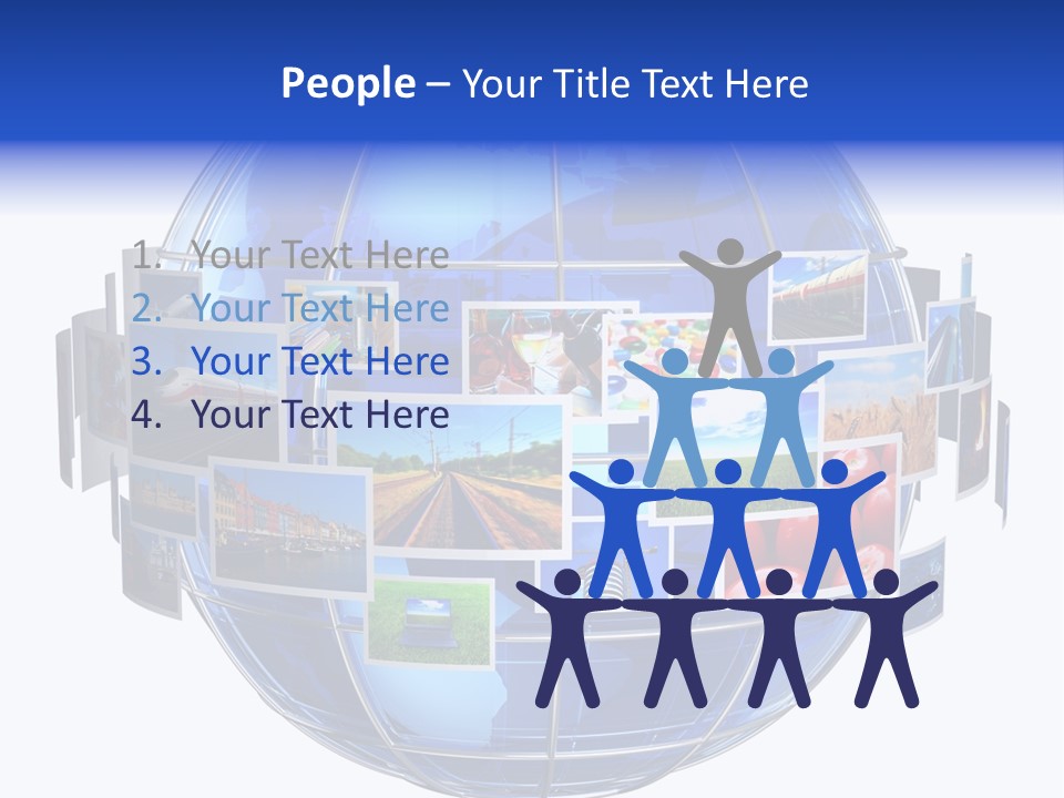 Isolated Earth Television PowerPoint Template