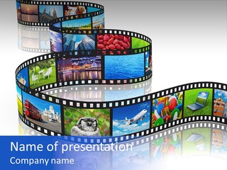 Media Pictures Display PowerPoint Template