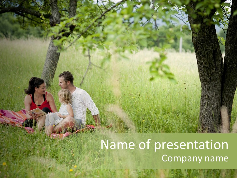 Happy Outside Male PowerPoint Template