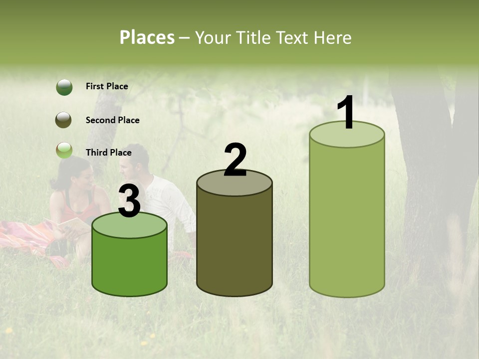 Happy Outside Male PowerPoint Template