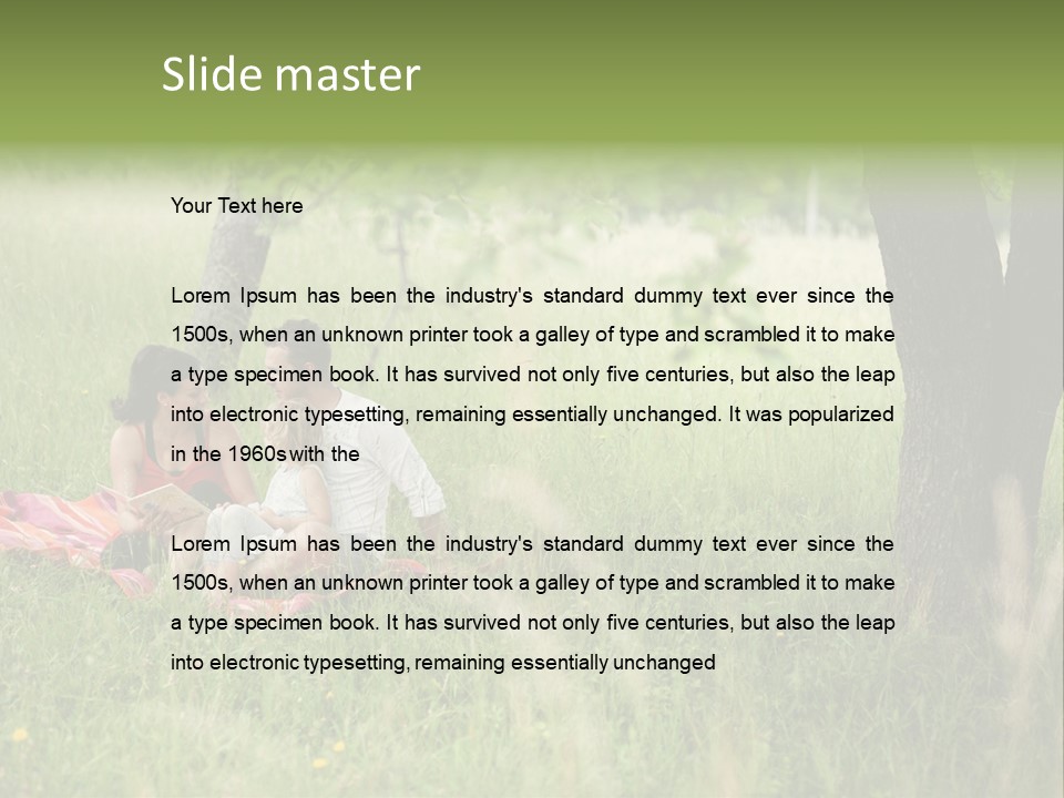 Happy Outside Male PowerPoint Template