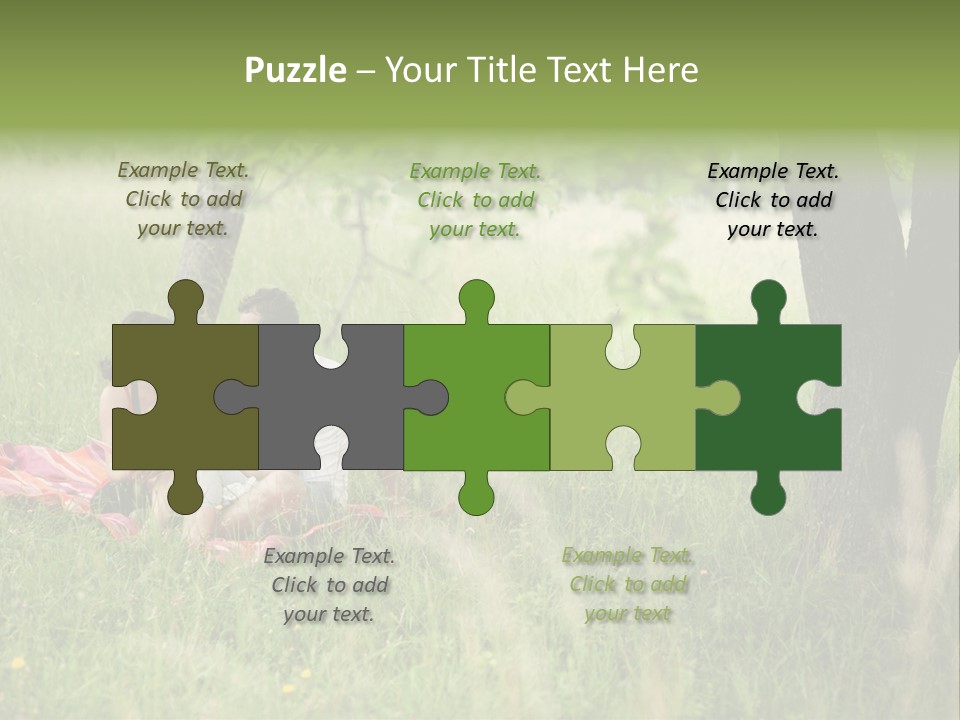 Happy Outside Male PowerPoint Template