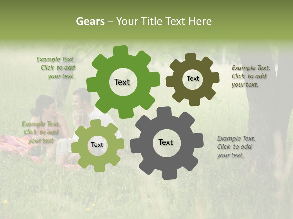 Happy Outside Male PowerPoint Template