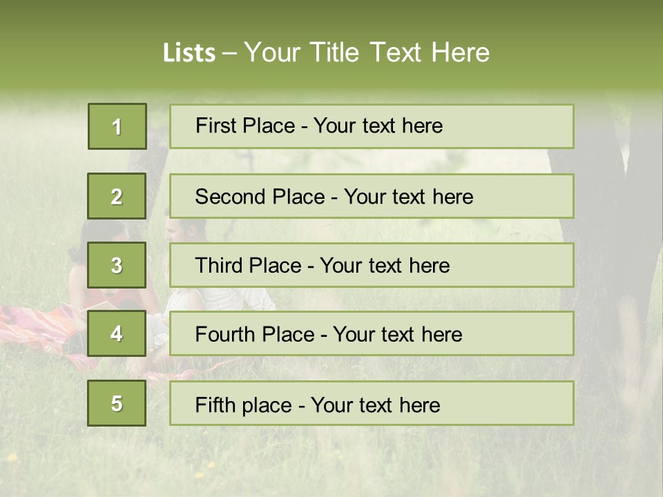 Happy Outside Male PowerPoint Template