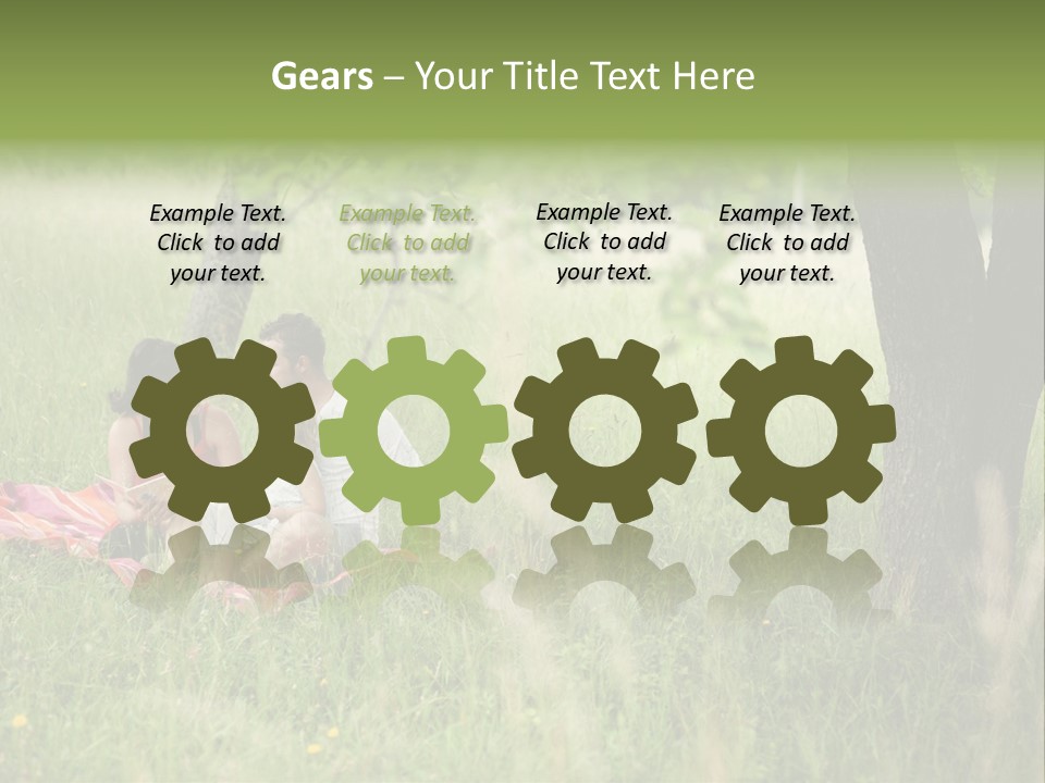 Happy Outside Male PowerPoint Template