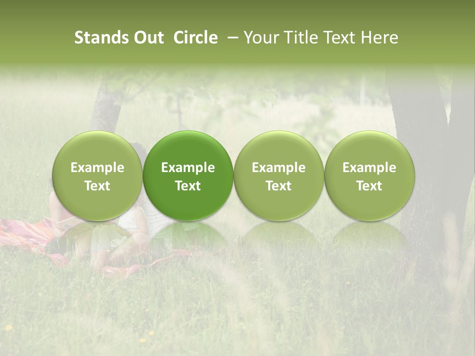 Happy Outside Male PowerPoint Template