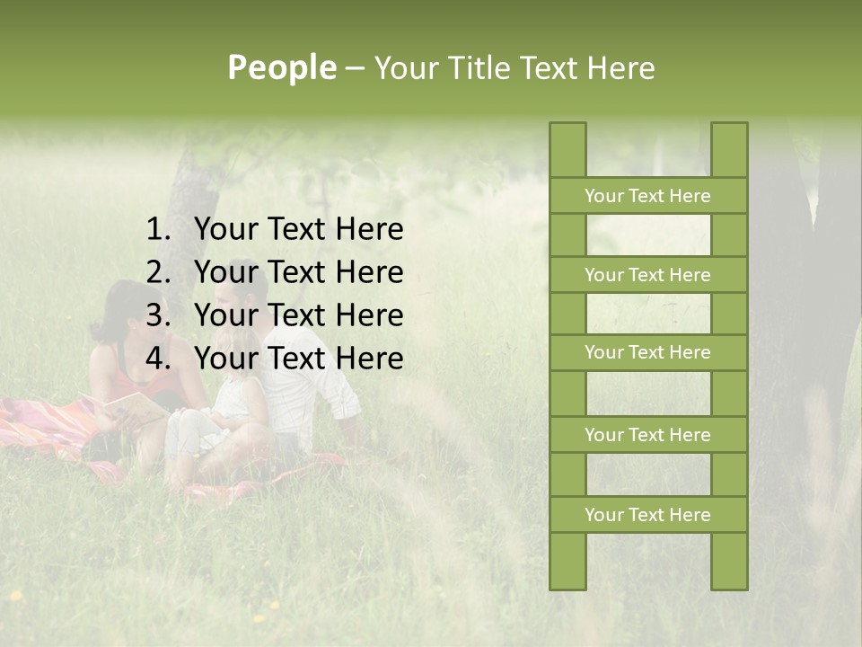 Happy Outside Male PowerPoint Template