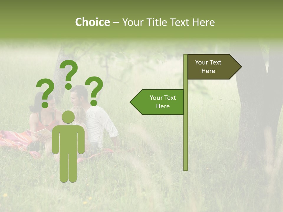 Happy Outside Male PowerPoint Template