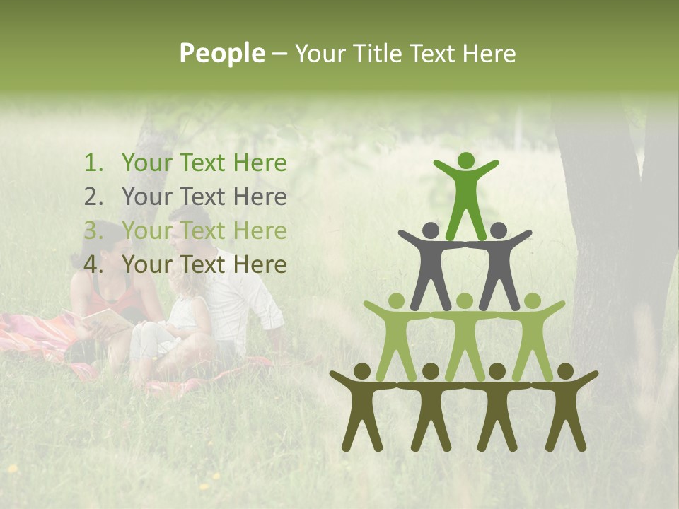 Happy Outside Male PowerPoint Template