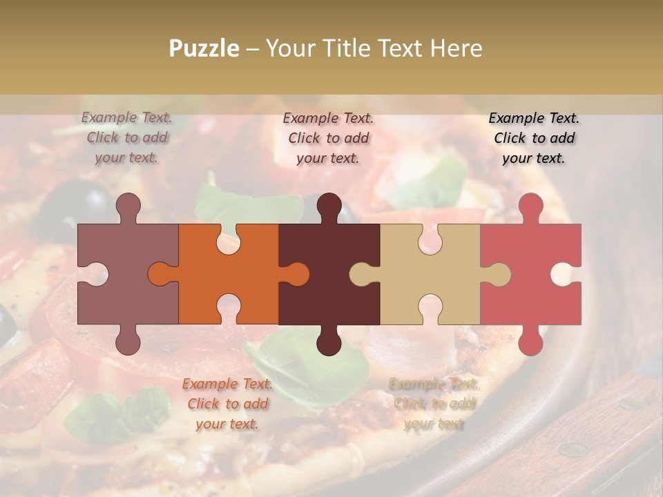 Herbs Chopping Board Pizza PowerPoint Template