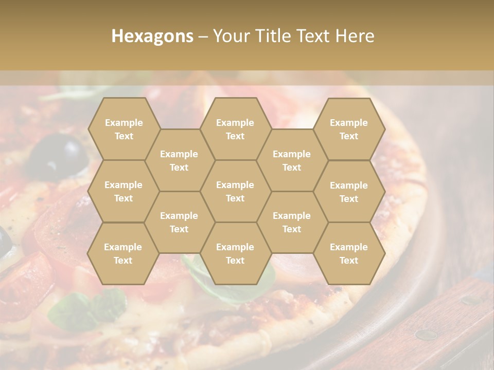 Herbs Chopping Board Pizza PowerPoint Template
