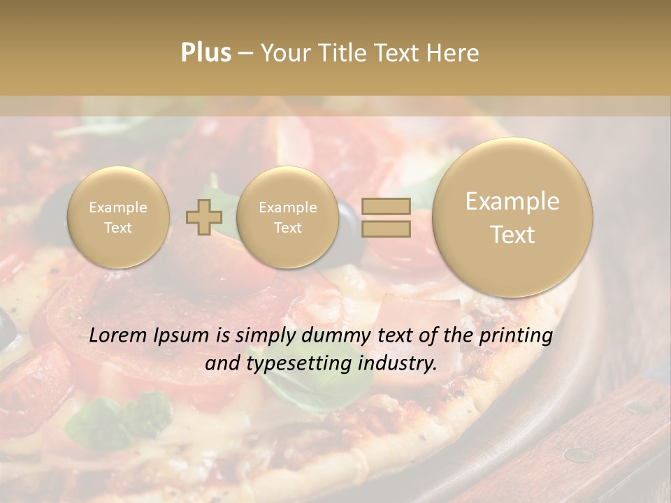 Herbs Chopping Board Pizza PowerPoint Template