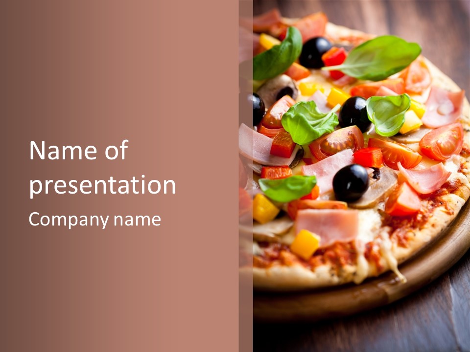 Cherry Tomatoes Herbs Rustic PowerPoint Template