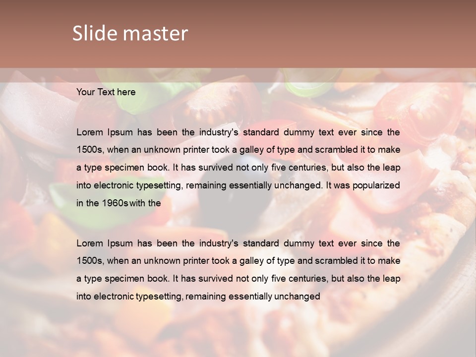 Cherry Tomatoes Herbs Rustic PowerPoint Template