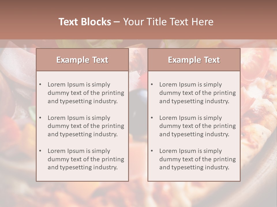 Cherry Tomatoes Herbs Rustic PowerPoint Template