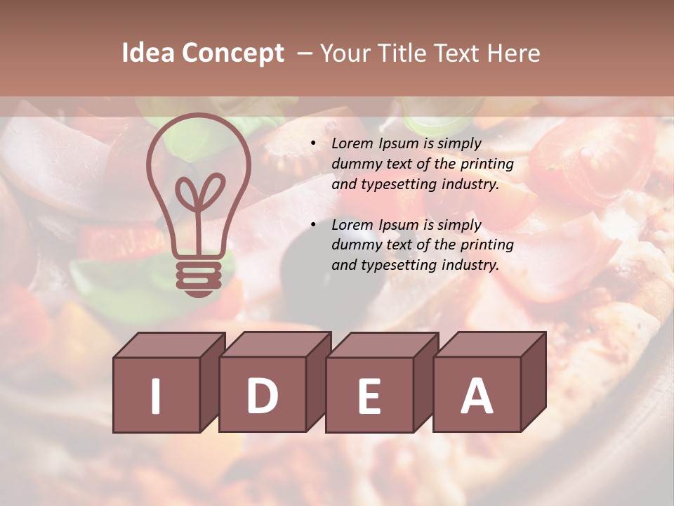 Cherry Tomatoes Herbs Rustic PowerPoint Template