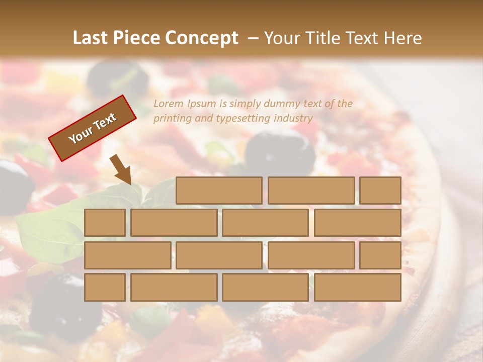 Black Olives Red Pepper Ham PowerPoint Template