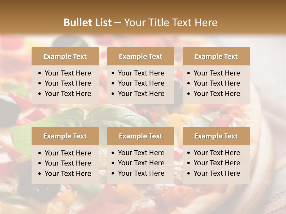 Black Olives Red Pepper Ham PowerPoint Template