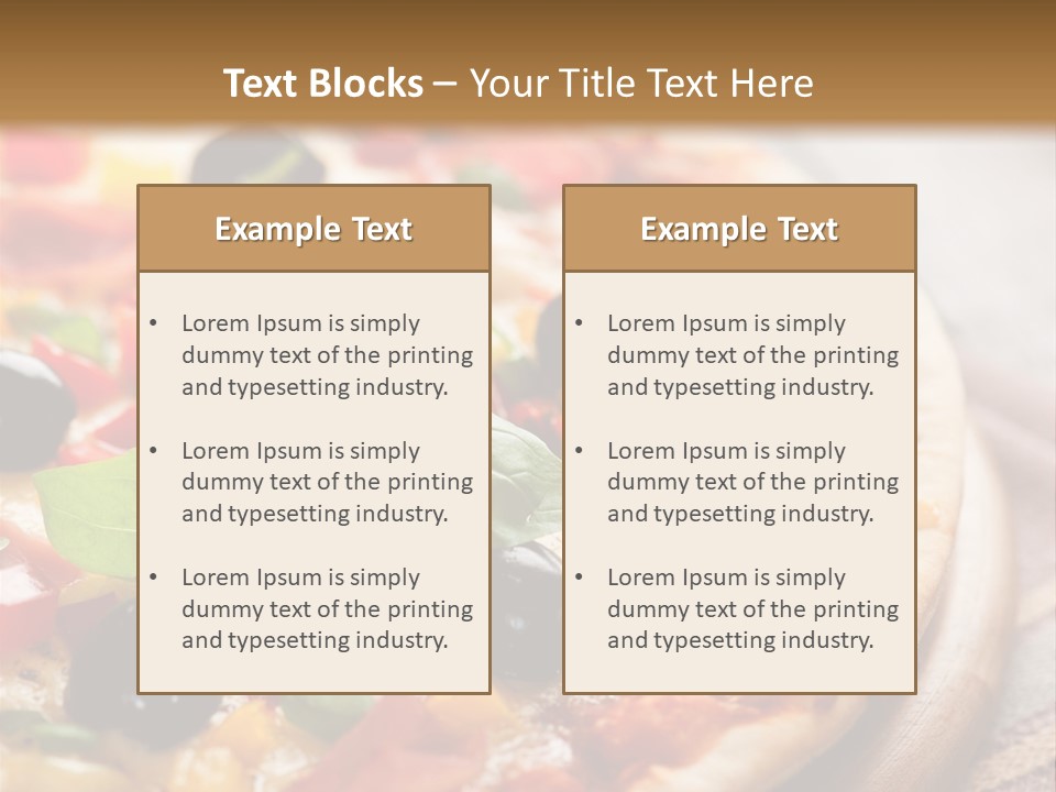 Black Olives Red Pepper Ham PowerPoint Template