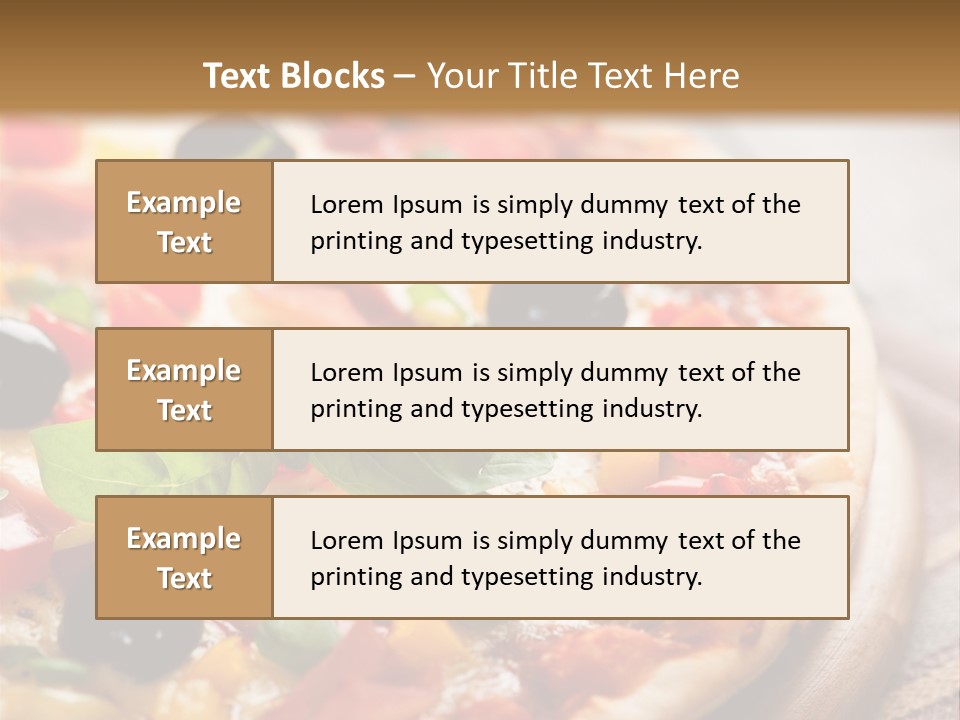 Black Olives Red Pepper Ham PowerPoint Template