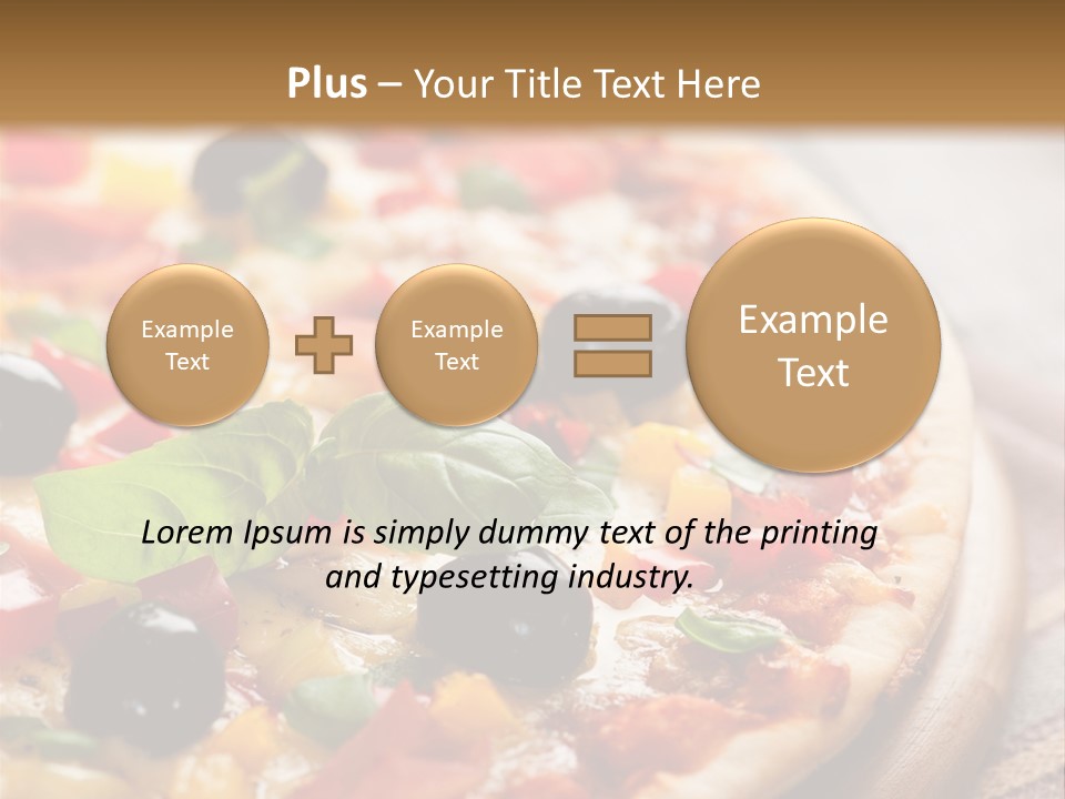 Black Olives Red Pepper Ham PowerPoint Template