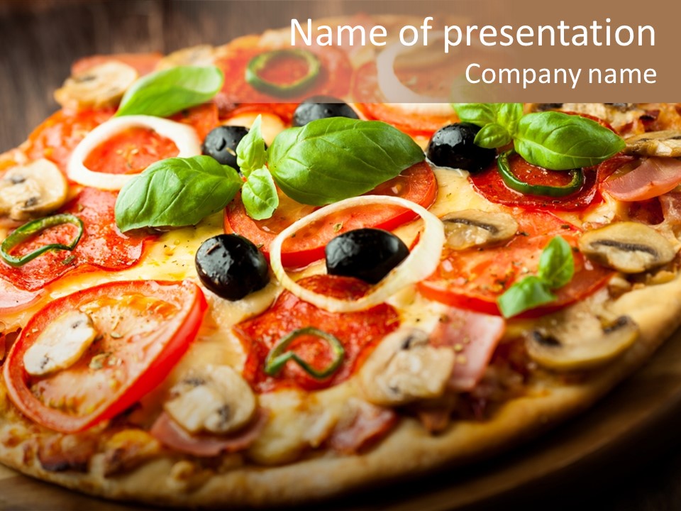 Dinner Onion Ham PowerPoint Template