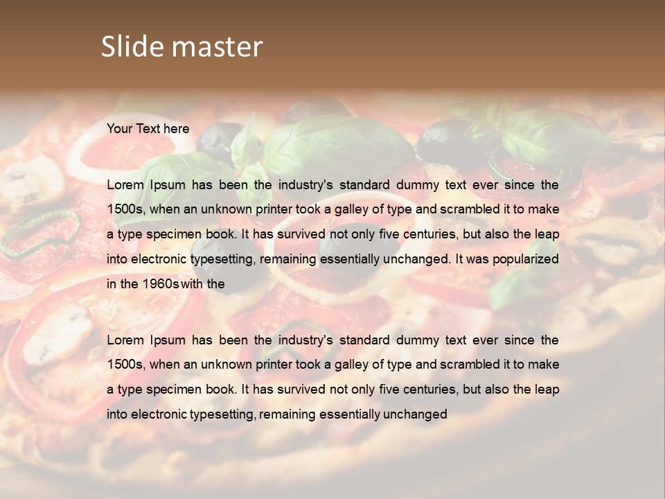 Dinner Onion Ham PowerPoint Template