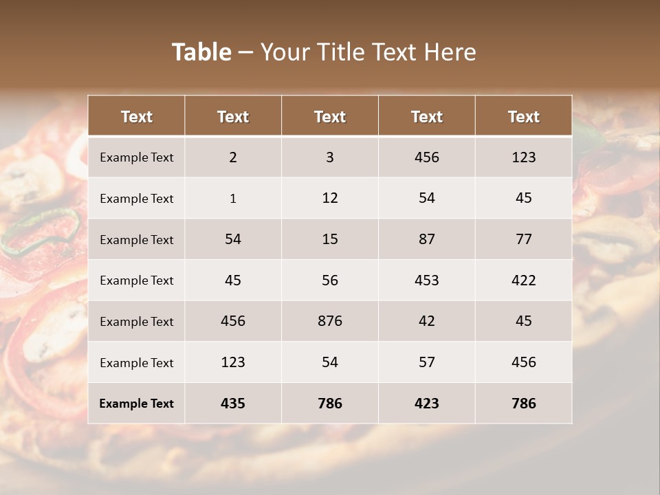 Dinner Onion Ham PowerPoint Template