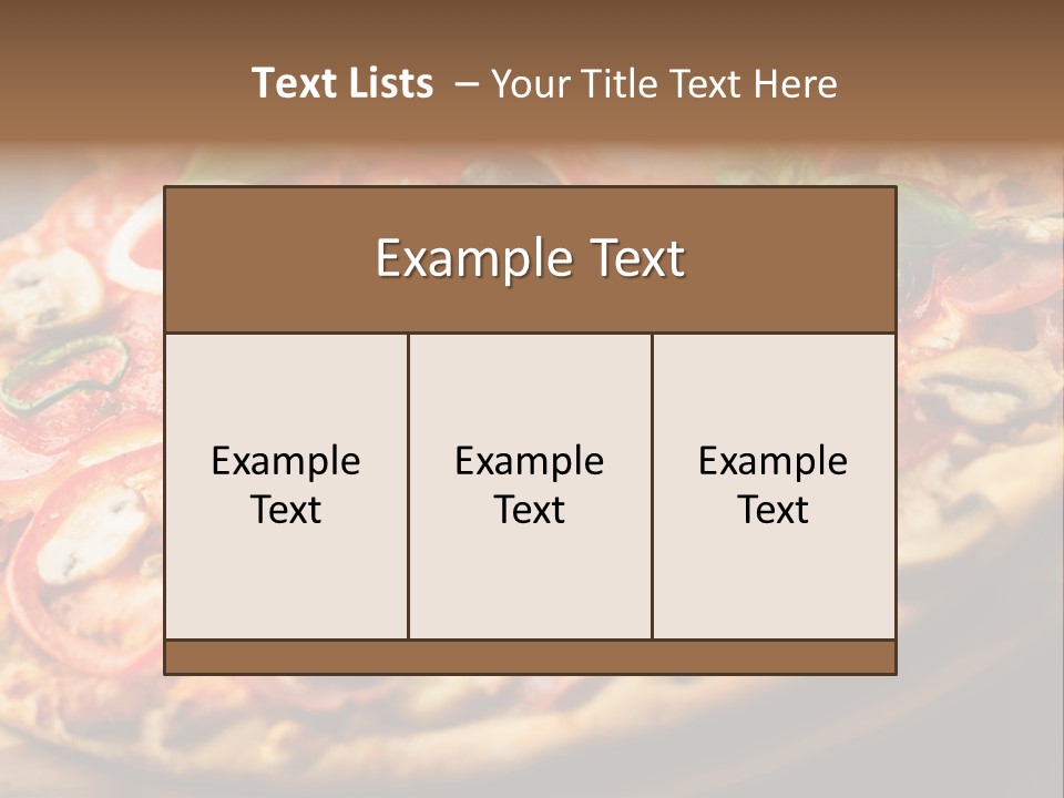 Dinner Onion Ham PowerPoint Template
