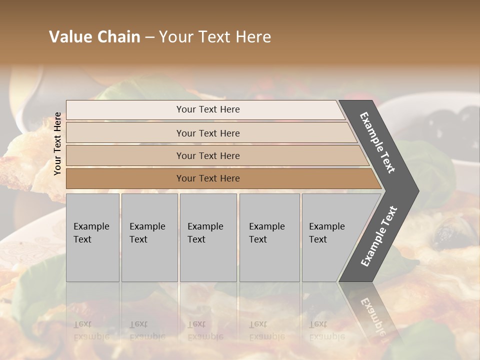 A Plate Of Pizza With Olives And Tomatoes PowerPoint Template