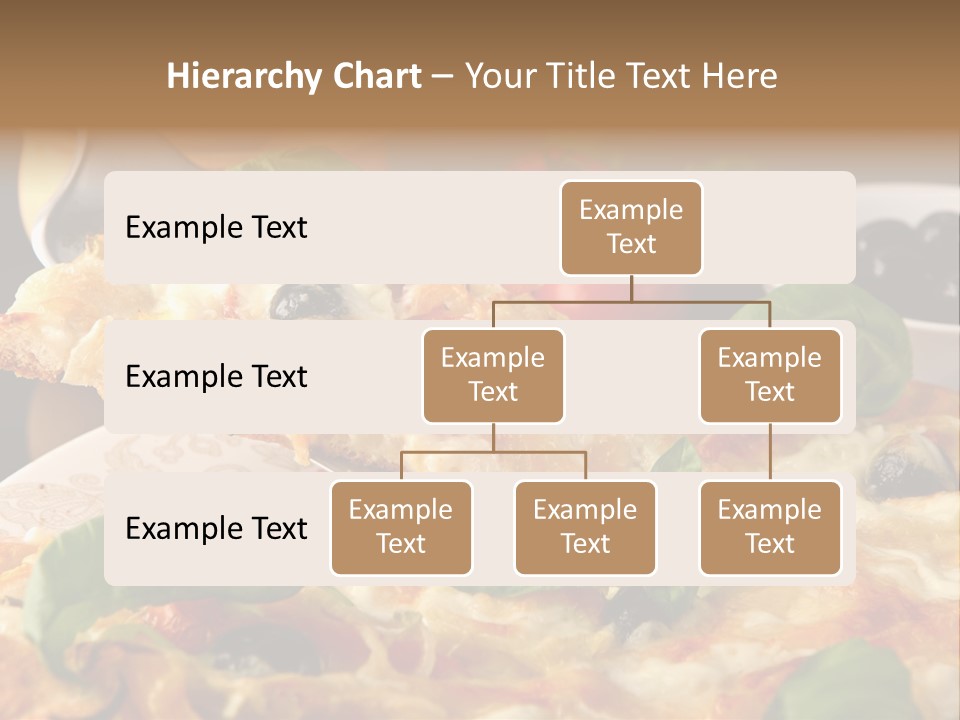 A Plate Of Pizza With Olives And Tomatoes PowerPoint Template