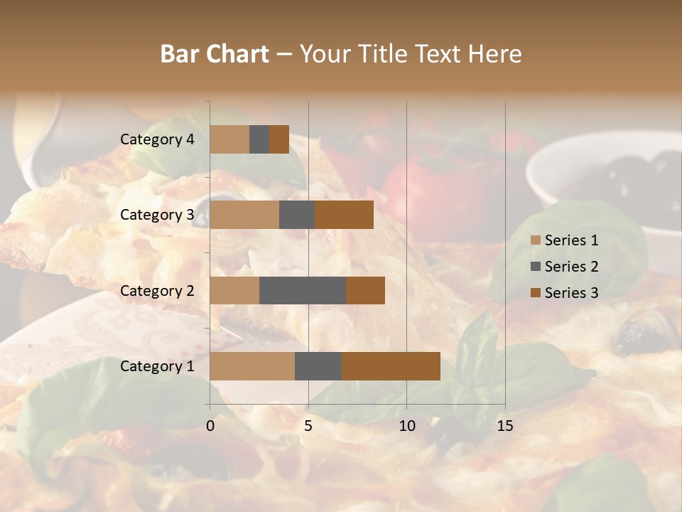A Plate Of Pizza With Olives And Tomatoes PowerPoint Template