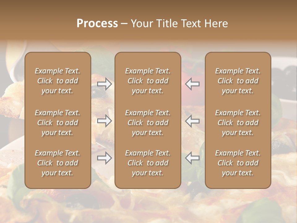 A Plate Of Pizza With Olives And Tomatoes PowerPoint Template