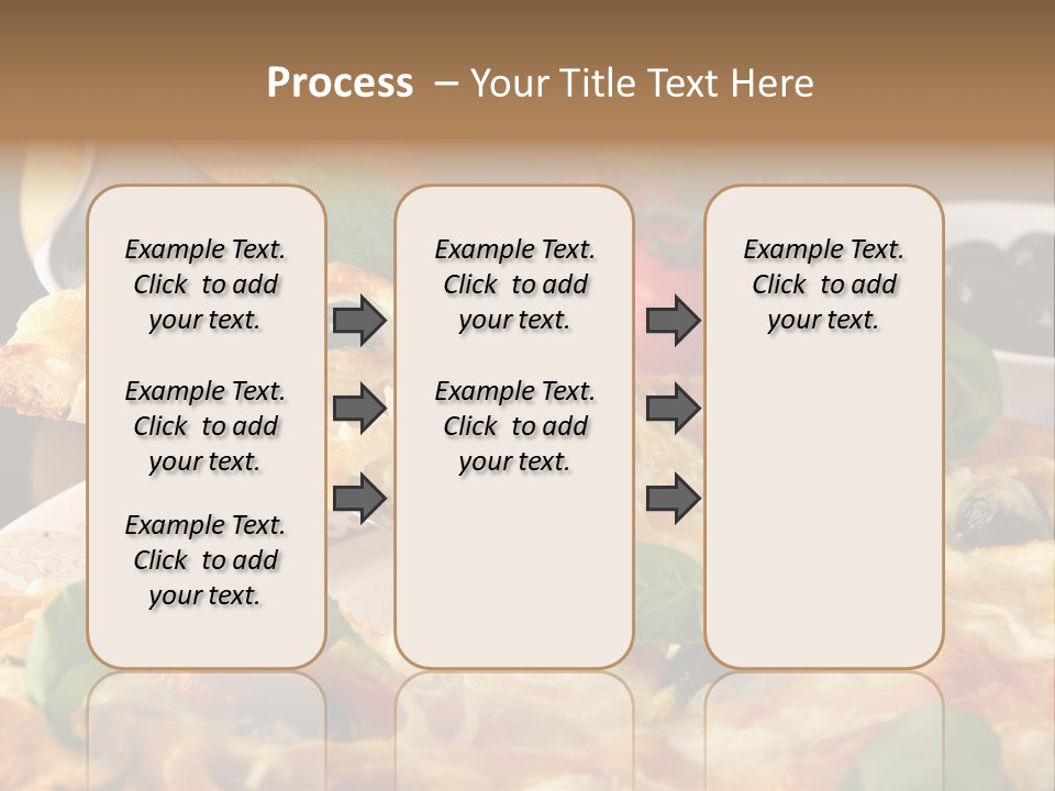 A Plate Of Pizza With Olives And Tomatoes PowerPoint Template