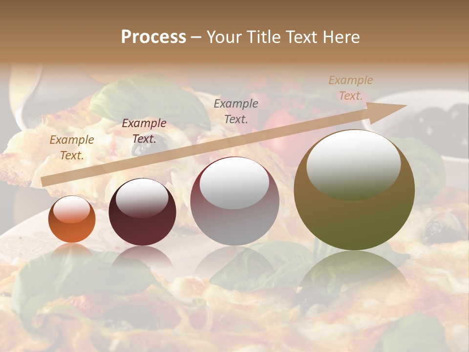 A Plate Of Pizza With Olives And Tomatoes PowerPoint Template