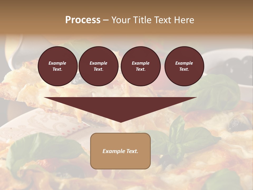 A Plate Of Pizza With Olives And Tomatoes PowerPoint Template