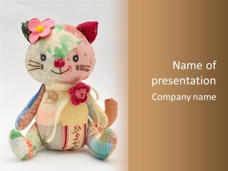 Stuffed Cat PowerPoint Template