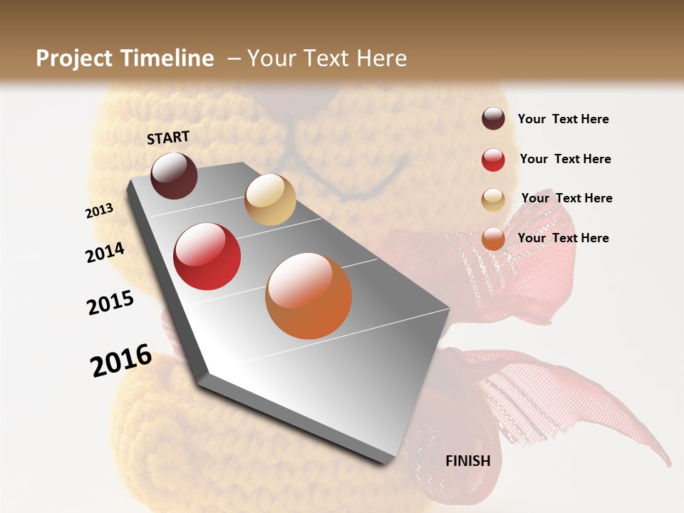 Yellow Cat Play PowerPoint Template