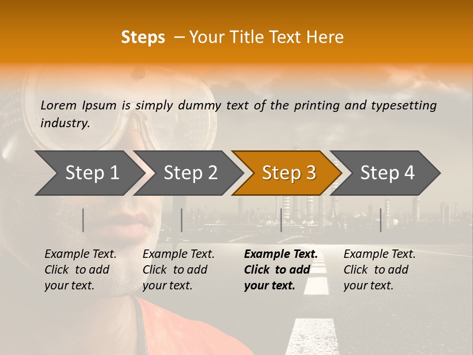 Man Way Occupation PowerPoint Template