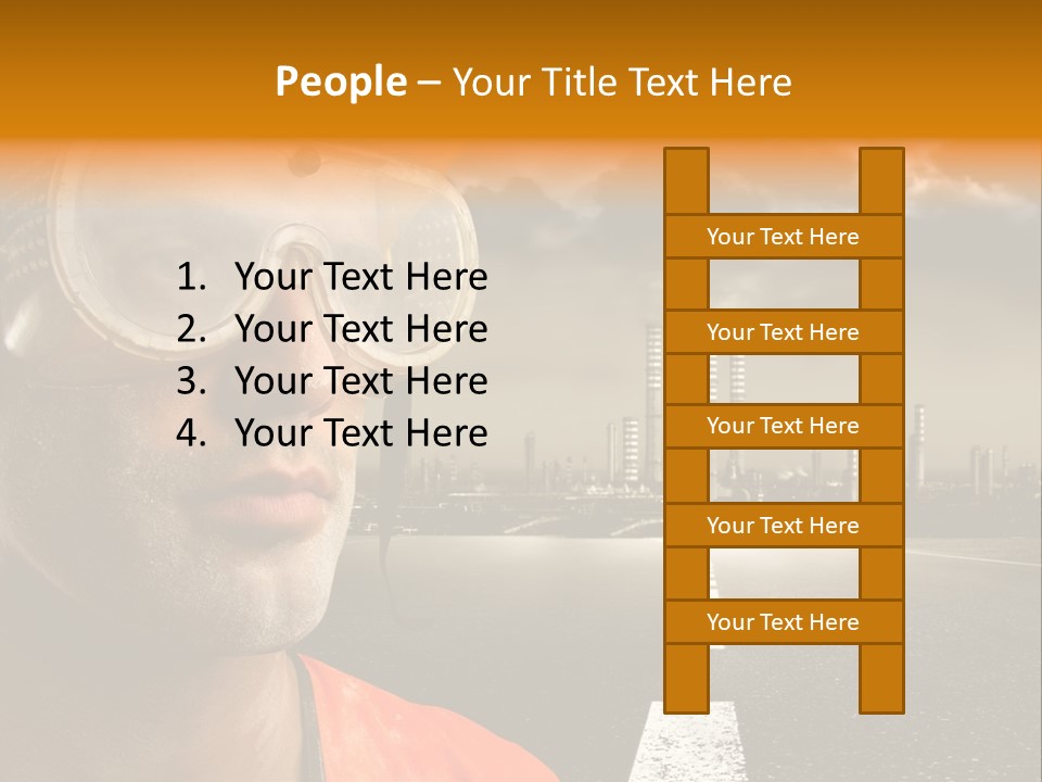 Man Way Occupation PowerPoint Template