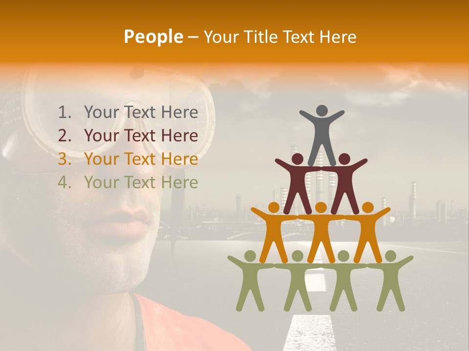 Man Way Occupation PowerPoint Template