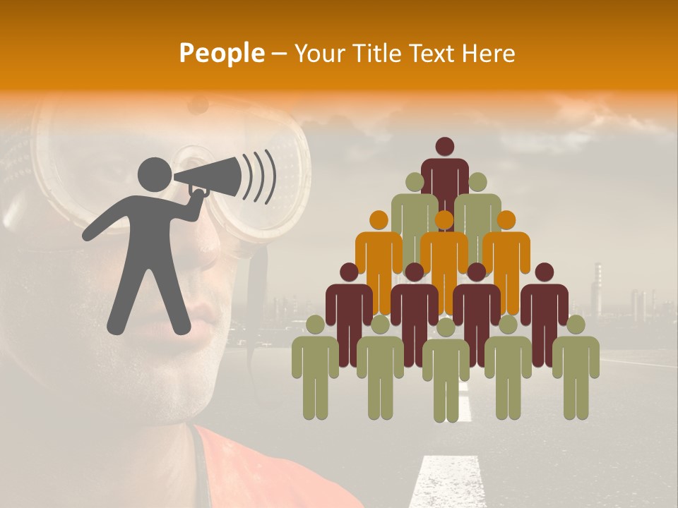 Man Way Occupation PowerPoint Template