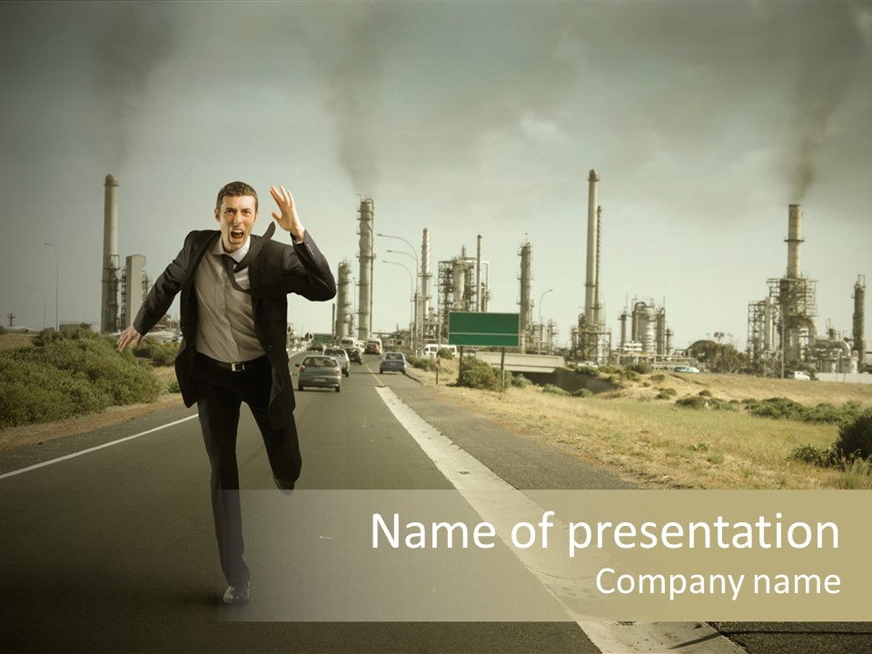 Scream Man  PowerPoint Template