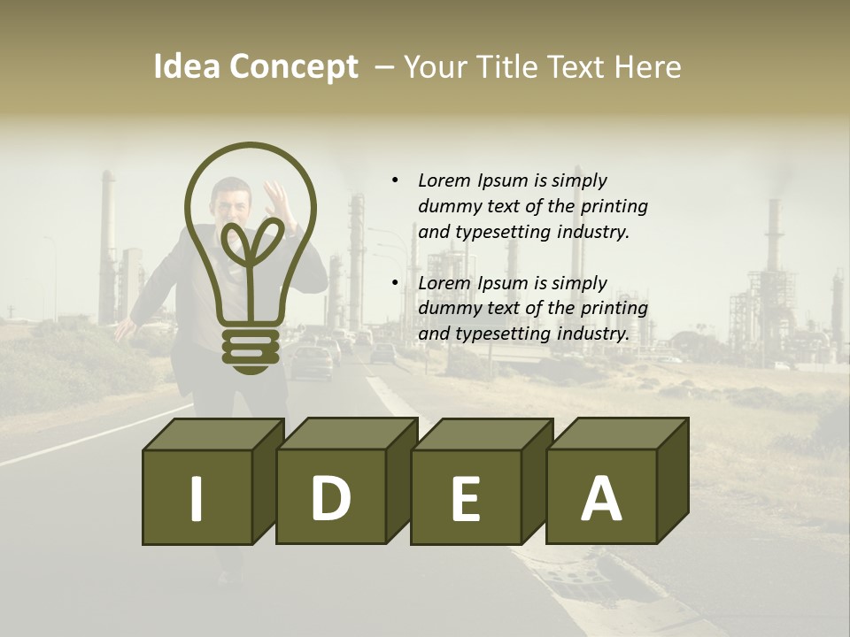 Scream Man  PowerPoint Template