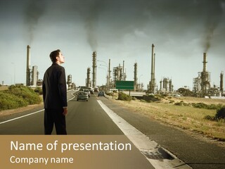 Road Ambient Factory PowerPoint Template