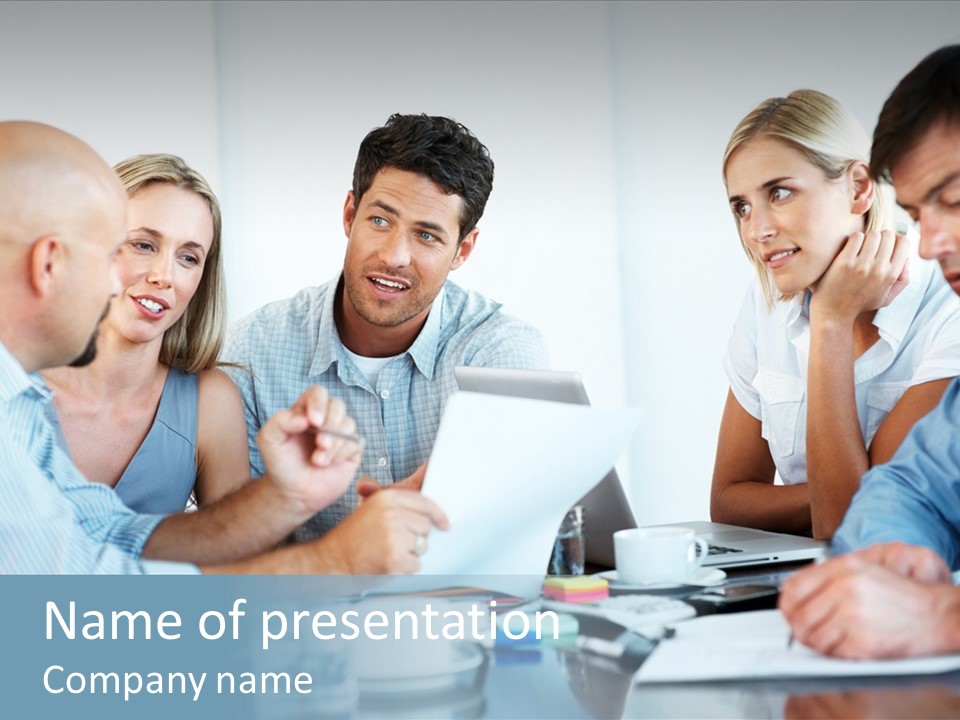 Team Colleague Looking PowerPoint Template