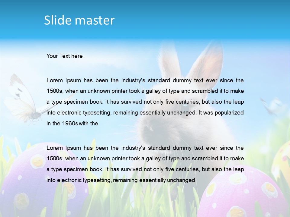 Lawn Holiday Blue PowerPoint Template