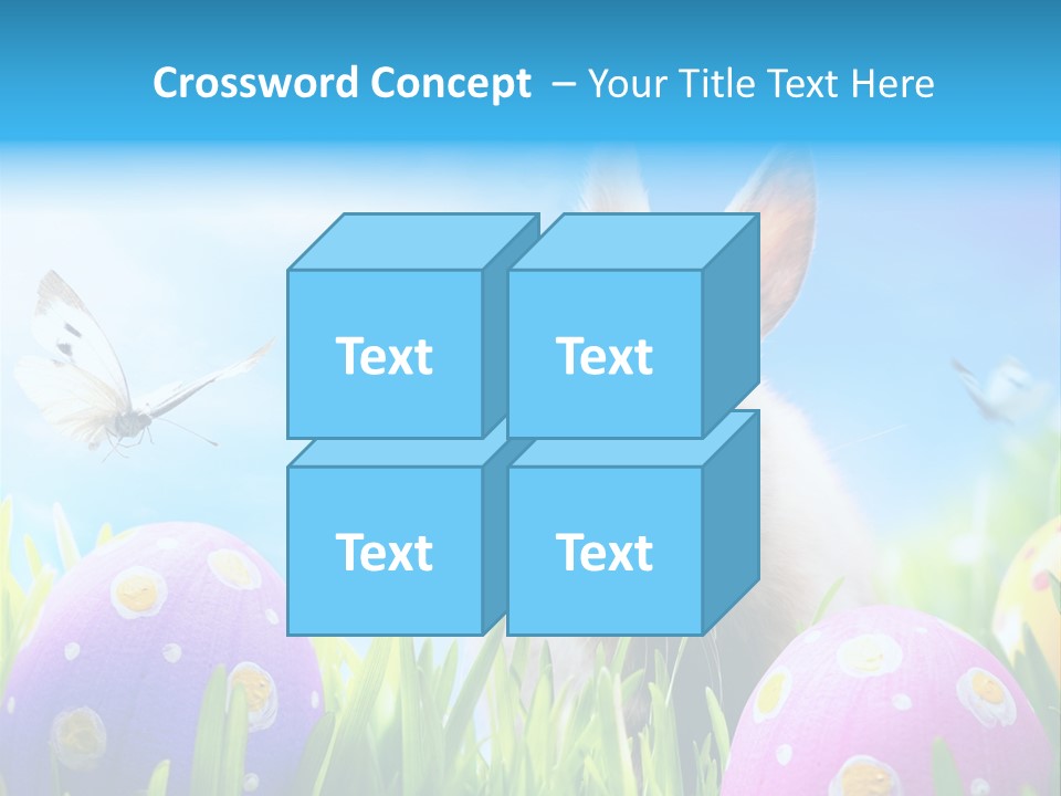 Lawn Holiday Blue PowerPoint Template
